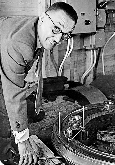 Erich Franke in his element: